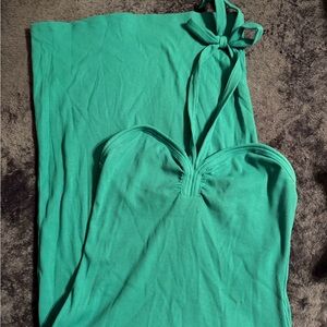 Green Halter Maxi Dress